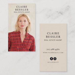 Carte De Visite Agent immobilier minimaliste moderne photo