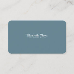 Carte De Visite Agent immobilier moderne bleu blanc simple