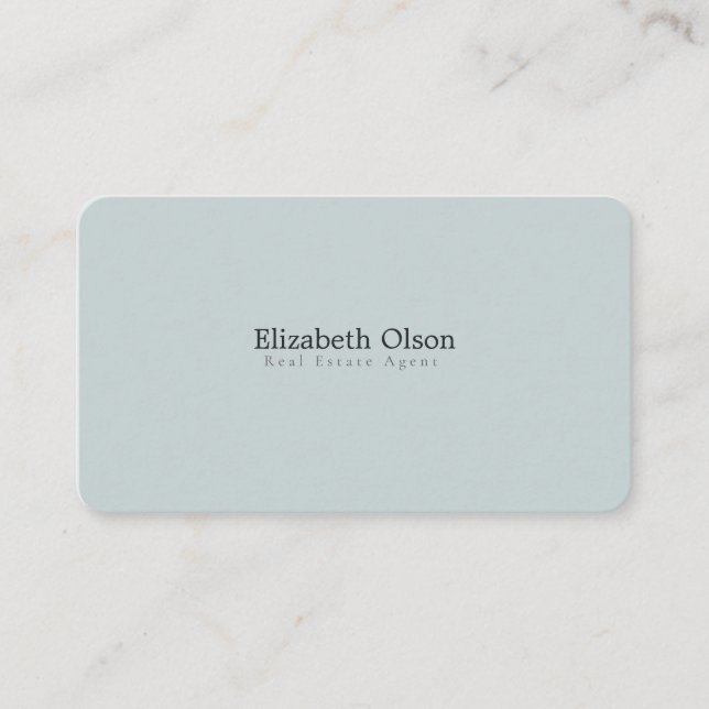 Carte De Visite Agent immobilier moderne bleu vert simple (Devant)
