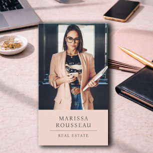 Carte De Visite Agent immobilier moderne Blush