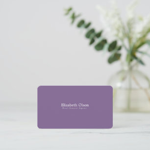 Carte De Visite Agent immobilier moderne promotionnel violet simpl