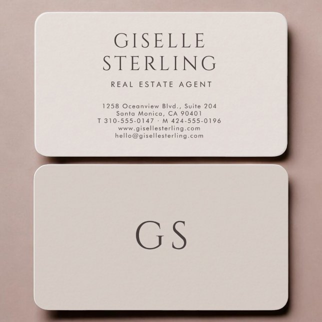 Carte De Visite Agent immobilier neutre  (Créateur téléchargé)