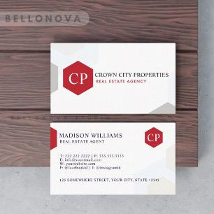 Carte De Visite Agent immobilier noir blanc