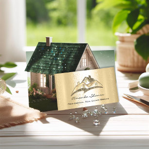 Carte De Visite Agent immobilier professionnel Broker Gold House