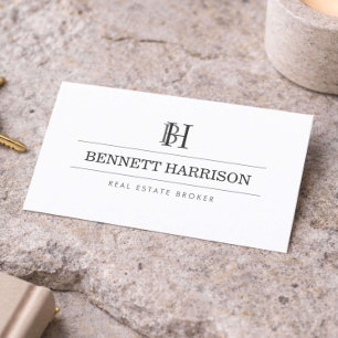 Carte De Visite Agent immobilier professionnel Monogramme Immobili