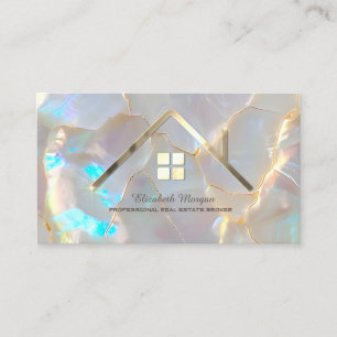Carte De Visite Agent immobilier professionnel Opal Stone