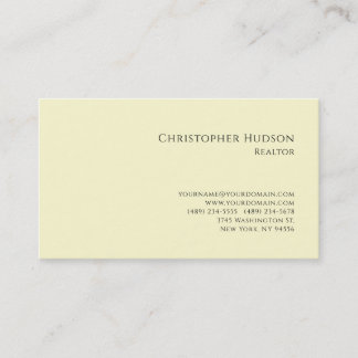 Carte De Visite Agent immobilier professionnel pastel uni