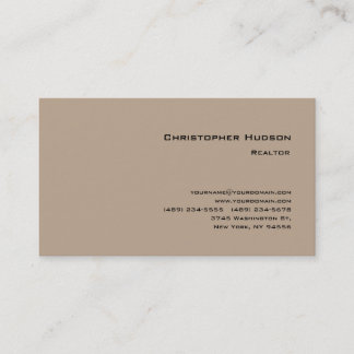 Carte De Visite Agent immobilier professionnel simple pastel