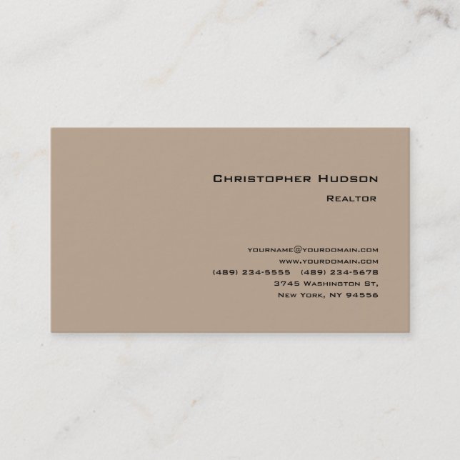Carte De Visite Agent immobilier professionnel simple pastel  (Devant)