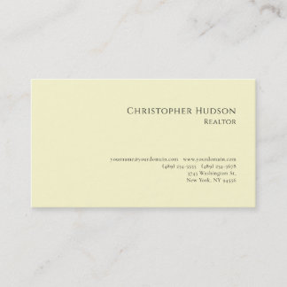Carte De Visite Agent immobilier professionnel simple pastel