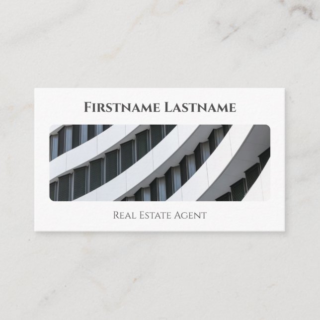 Carte De Visite Agent immobilier QR-Code bâtiments de bureau moder (Devant)