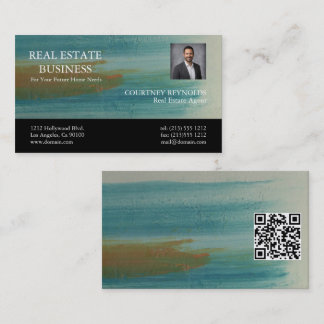 Carte De Visite Agent immobilier QR et photo Santa Fe