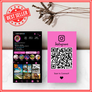 Carte De Visite Agent Immobilier Realtor Courtier Instagram QR Ros