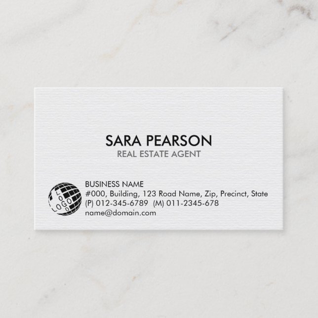 Carte De Visite Agent immobilier simple (Devant)