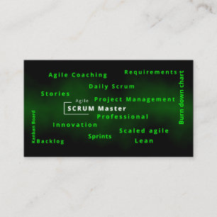Carte De Visite Agile Scrum Master pour une gestion de projet agil