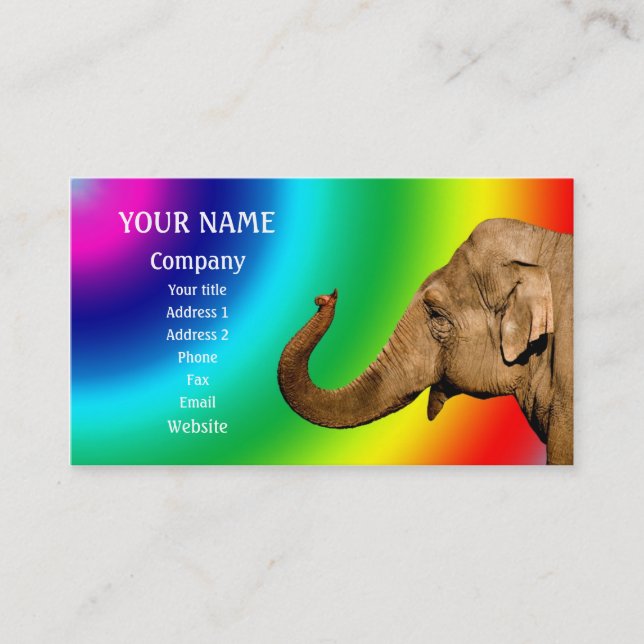 Carte De Visite Agiter l'éléphant (Devant)