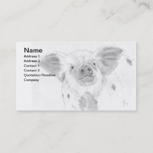 Carte De Visite Agriculteur de croquis de dessin au crayon de