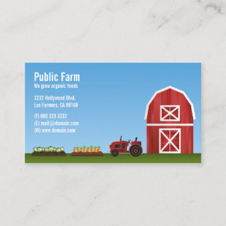 Carte De Visite Agriculteur végétal de ferme