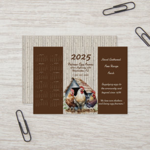 Carte De Visite Agriculteurs d'oeufs de poulet 2025