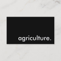 agriculture.