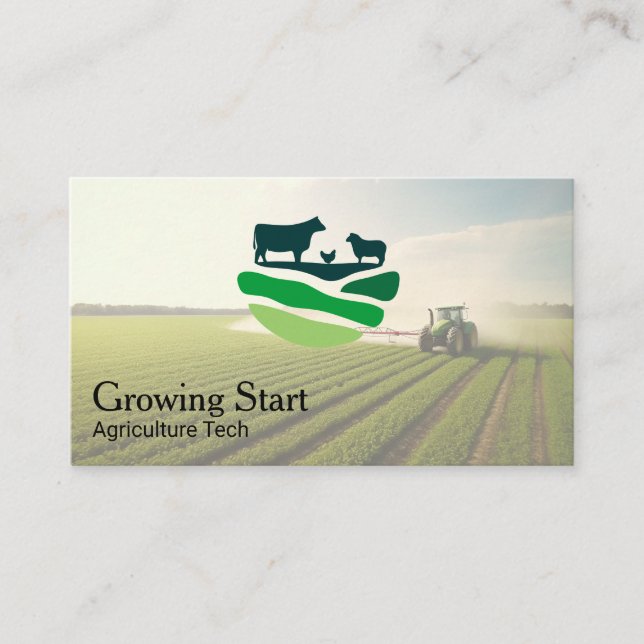 Carte De Visite Agriculture | Agriculteur | Tracteur (Devant)