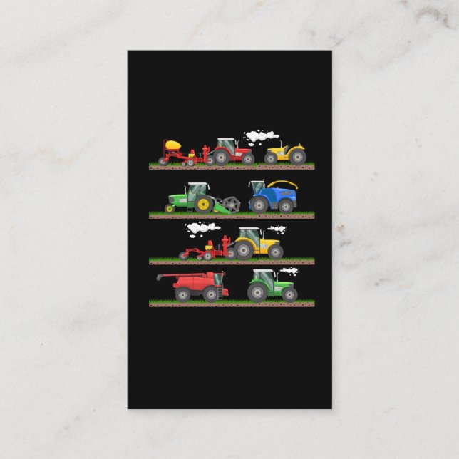 Carte De Visite Agriculture de la moto à moissonneuse (Devant)