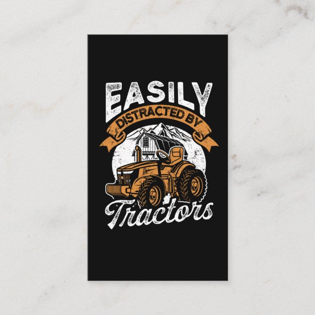 Carte De Visite Agriculture Distraite Par Les Tracteurs Agricultur (Devant)