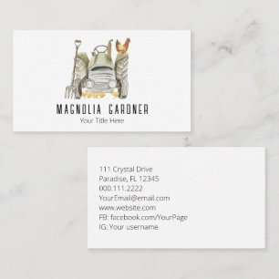 Carte De Visite Agriculture Tracteur Poulets Jardinage biologique