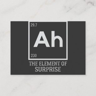 Carte De Visite Ah the Element of surprises