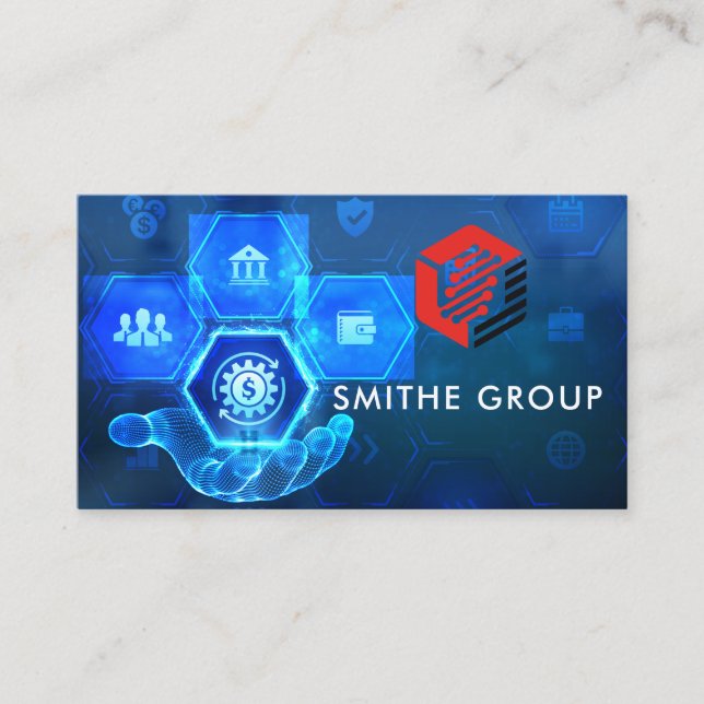 Carte De Visite AI Tech | Entreprise | Courtier  (Devant)