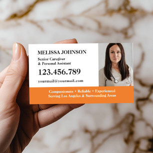 Carte De Visite Aide aux personnes âgées Soins aux personnes âgées