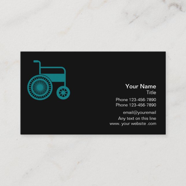 Carte De Visite Aide Médicale pour Handicapés (Devant)