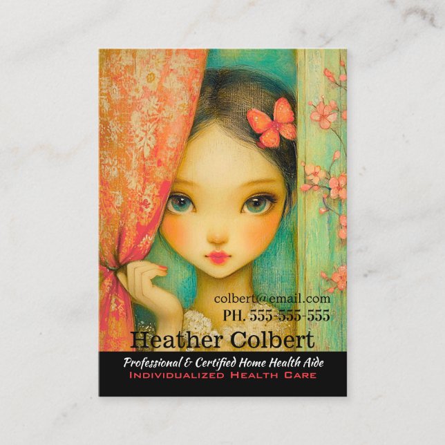 Carte De Visite Aide-soignant ici pour aider la compassion digne d (Devant)