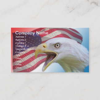 Carte De Visite Aigle et drapeau