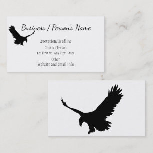 Carte De Visite Aigle Silhouette Oiseau Nature Animal Custom