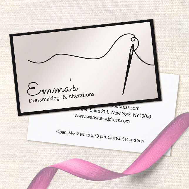 Carte De Visite Aiguille à coudre satiné fil Seamstress Busi (Créateur téléchargé)