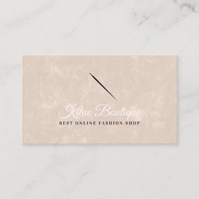 Carte De Visite Aiguille Et Threads Logo Seamstress Coudre Tailor (Devant)