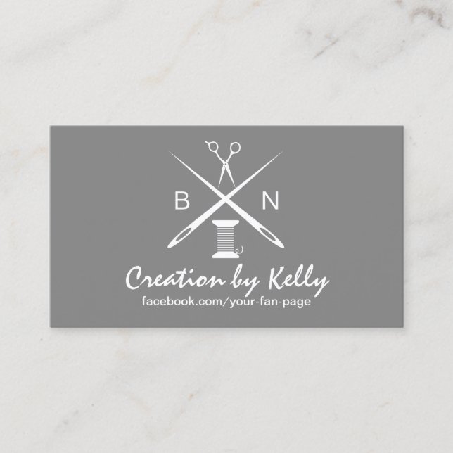 Carte De Visite Aiguilles de couture d'ouvrière couturière et (Devant)