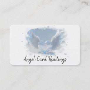 Carte De Visite *~* Ailes de l'angle du coeur opal AP78 BLEU DOUX 
