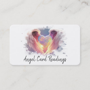 Carte De Visite *~* Ailes de l'angle du coeur opal AP78 bleu QR