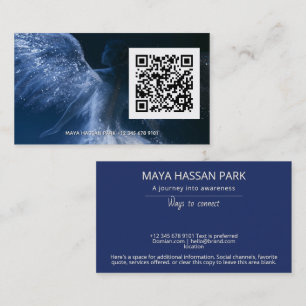 Carte De Visite Ailes de Starlight Code QR de l'ange ailé