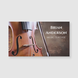 Carte de visite aimantée pour professeur de musiqu