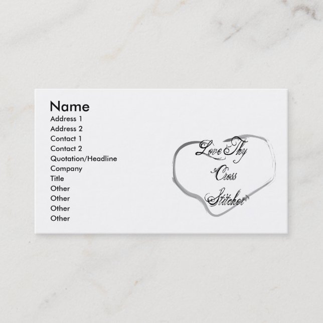 Carte De Visite Aimez Thy agrafeuse croisée (Devant)