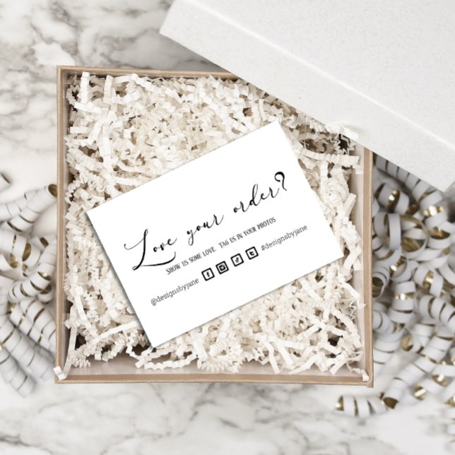 Carte De Visite Aimez votre commande Petite entreprise Insérer une (Créateur téléchargé)