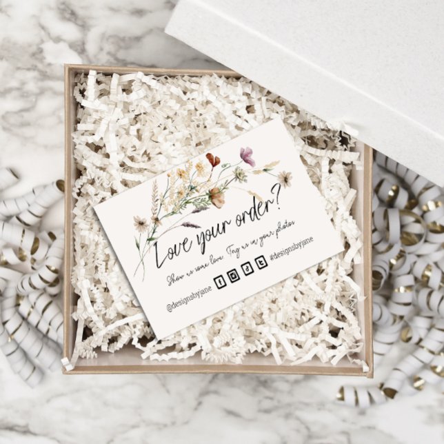 Carte De Visite Aimez votre commande Petite entreprise Insérer une (Créateur téléchargé)