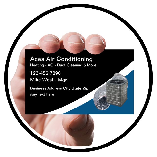 Carte De Visite Air Conditioning And Heating Services (Créateur téléchargé)