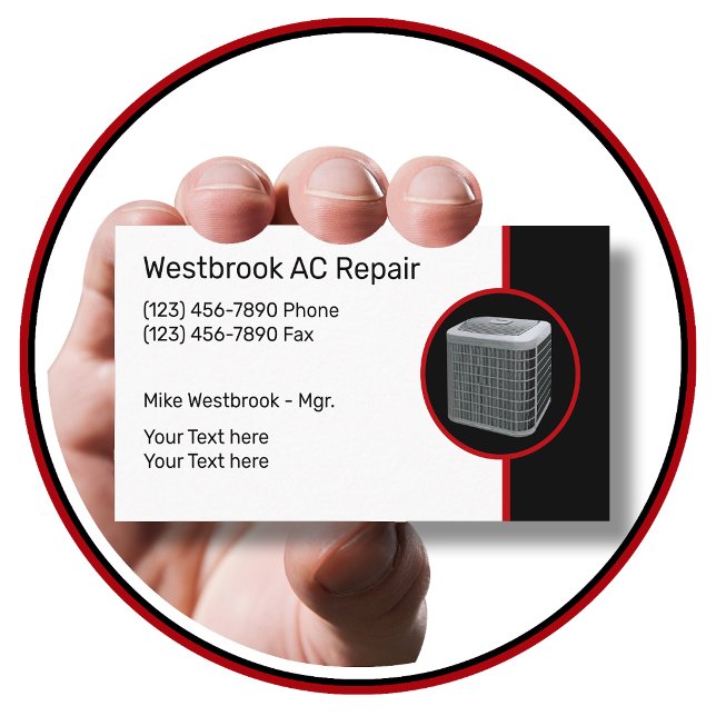 Carte De Visite Air Conditionné Services De Réparation (Créateur téléchargé)