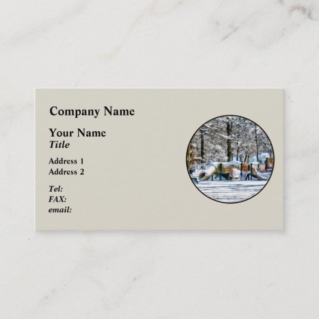 Carte De Visite Aire de jeu hivernale (Devant)