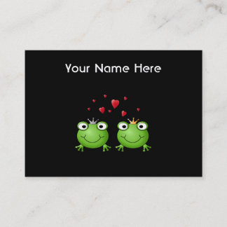 Carte De Visite Ajouter de grenouille aux coeurs