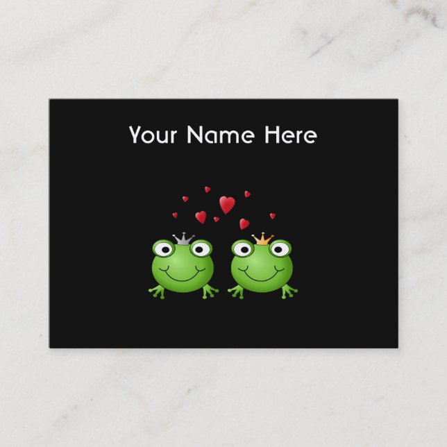 Carte De Visite Ajouter de grenouille aux coeurs (Devant)